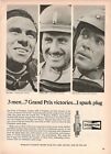 Candela CHAMPION Pubblicità 1 pagina 1965 3 men jim clark-graham hill-dan gurney