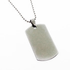 Collana militare con Piastrina Acciaio inox proiettile argento catena Uomo Donna