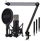 Rode NT1 Signature Black Studio-Mikrofon + keepdrum MS138 Gelenkarm-Stativ BK