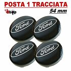 4 Tappi Coprimozzo NERO Per FORD 54mm FIESTA FOCUS MONDEO Ford C-Max Cerchi Lega