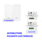 2 Interruttori Luce senza fili wireless RF 43MHZ,+ 2 Controller Ricevitore 10A