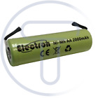 BATTERIA RICARICABILE STILO NI-MH AA 1,2V 2000mAh CON LAMELLE A SALDARE 14x50 mm