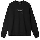 OBEY FELPA LOWERCASE CREW - NERO - 112480125-NE