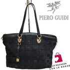 Borsa Donna Piero Guidi Elegance Manici Intercambiabili Nera Made In Italy Bag