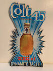 COLT 45 KEG OF DYNAMITE TASTE die cut foil over cardboard beer sign MALT LIQUOR