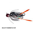 KABURA JIG BULKY RUBBER 40 GR   ROSSO + SKIRT BIANCO NERO PESCA MARE BARCA