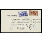 SP388 - 1951 Italia a Lavoro 20 + 100 Lire su lettera da Firenze a Washington