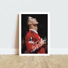 CRISTIANO RONALDO CR7 MANCHESTER UNITED FIRMATO AUTOGRAFO STAMPA IDEA REGALO