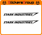 COPPIA ADESIVI SCRITTA STARK INDUSTRIES IN VINILE