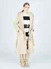 LE VOLIERE - CAPPOTTO LUNGO CON FRANGE Beige  SCONTO 50%