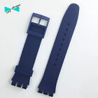 Cinturino per swatch BLU SCURO in silicone da 16 mm irony Skin Ultrathin chrono