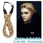 Real Natural Hair Band Plaited Headband Braided & Elastic Band Hair Extensions