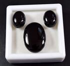 47,80 Cts. Pietra preziosa cabochon ovale in onice nera naturale al 100%