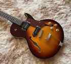 F Hollow body jazz Electric Guitar Sunburst color 6 stings guitar Rosewood New