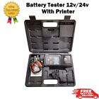 Battery Tester 12v/24v Professional Digital Battery Tester With Printer Vehicle