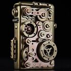 Retro Steampunk Lighter Gear Linkage Mechanical Pure Copper Kerosene Lighter