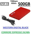WESTERN DIGITAL USB 3.0 ULTRA VELOCE 7200rpm 6gb/s HARD DISK ESTERNO 500GB 2,5".