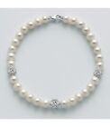 Bracciale perle 5,5-6 donna/ragazza Miluna oro bianco 18 kt 750% lunghezza 18 cm