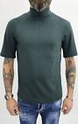 Maglia uomo mezzo collo alto Camicia elastica t-shirt Coreana Manica corta italy