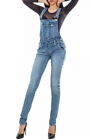 Salopette jeans donna tuta intera denim jeans chiaro pantaloni skinny sexy slim