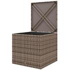 VivaGarden Baule da Esterno in Rattan PE e Acciaio 75x75x70cm Nero/Sabbia 87L0KK