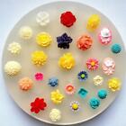 SILICONE MOLD - 29 tiny flowers set - food use, resin, fimo, polymer clay,