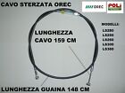 MOTOCARRIOLA OREC CAVO DI STERZATA COMPLETO PER LS280 LS 250 LS 260 LS300 LS360