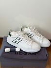 scarpe uomo sneakers HOGAN, taglia 5.5, bianco e verde, Mod. H365, con scatola.