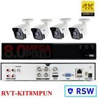 Kit Videosorveglianza con DVR 4 Canali e 4 Telecamere bullet 8 MPX Ultra HD Top