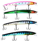 Kit 4 Real Long Jerk Spinning Spigola Serra Barracuda Pesca Mare Artificiale