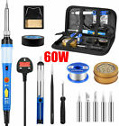 Soldering Iron Set 60W Adjustable Temperature Soldering Stand Desoldering Pump