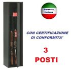 ARMADIO BOX CASSAFORTE PORTAFUCILI FUCILIERA BLINDATO 3 POSTI FUCILI TECHNOMAX