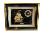 Orologio quadro veliero nave galeone fatto a mano Virtime by Virginio anni 80