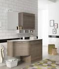 ARREDO BAGNO MOBILE CON PORTA LAVATRICE UL11 cm.131  TRANCHE  ROVERE SCURO