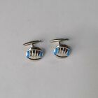 Gemelli da polso uomo vintage in metallo cromato stampato per camicia cufflinks