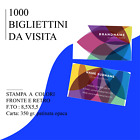 1000 Bigliettini Da Visita Personalizzati Fronte / Retro - Carta 350gr