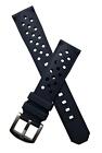 20 mm BLACK SPORTS STYLE PIN BUCKLE RUBBER WATCH STRAP to fit TAG Heuer F1 model