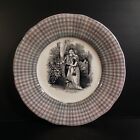 Assiette plate original Moyen âge fait main céramique faïence unique ITALY N4624