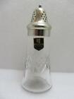 Edinburgh Crystal Sugar Shaker, Silver Plated Top (Script Mark)