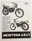 Pubblicità 1981 MOTO MONTESA TRIAL MOTOR advertising publicitè werbung reklame