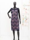 JOSEPH RIBKOFF Abito in pizzo blu/rosa 40 UK 14