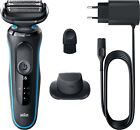 Braun Series 5 51-M1200S Rasoio Trimmer Nero, Blu 4210201432654