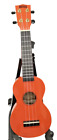 Mahalo Ukulele Soprano Arancione Lucido Custodia Inclusa Legno Regalo Rainbow