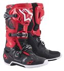 Stivali Uomo Alpinestars Tech 10 Nero Rosso Black Red Motocross Enduro Mx Boots