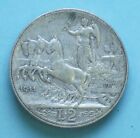 VITTORIO EMANUELE III 2 LIRE 1911 QUADRIGA VELOCE ARGENTO SILVER COIN CURRENCY