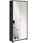 Mobile 2 Ante Specchio Kit Ossido Nero Specchio Naturale 190X83X29 Cm