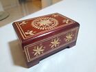 Scatola scatolina portagioie legno intagliato vintage nuova wooden box baule