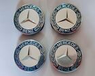 4 TAPPI COPRIMOZZO  MERCEDES BENZ CERCHI IN LEGA 75MM CLASSE A B C E CLA CLK