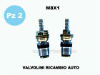 PZ 2 VALVOLINI A SPILLO M8X1 CLIMATIZZATORE AUTO FURGONE RICARICA GAS R134A R12