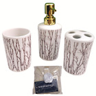 Set Accessori Bagno in ceramica Dispenser porta sapone bicchiere Tazza salviette